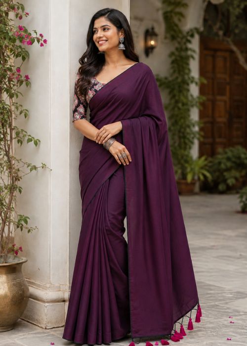 Pure Cotton Saree - 3 with Kalamkari Saree