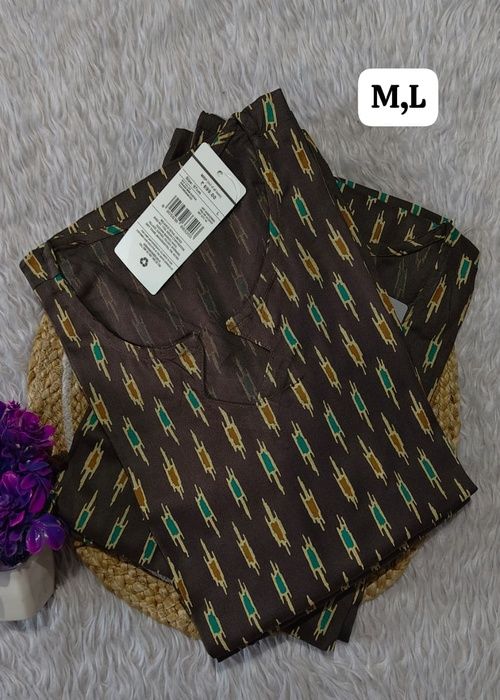 Geometric Printed Cotton Kurta Pant Set - Image 2