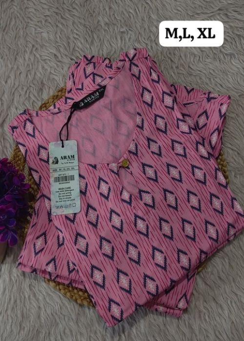 Ikat Print Cotton Kurti - Image 2