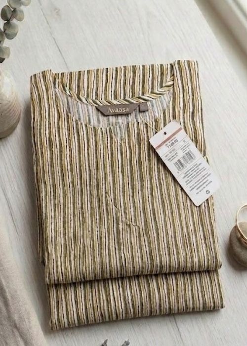 Striped Kurta Set - Image 3