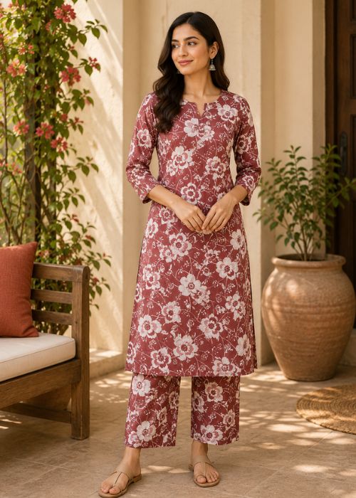 Blossom Print Kurta Set
