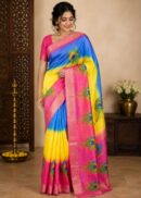 Peacock Print Cotton Saree
