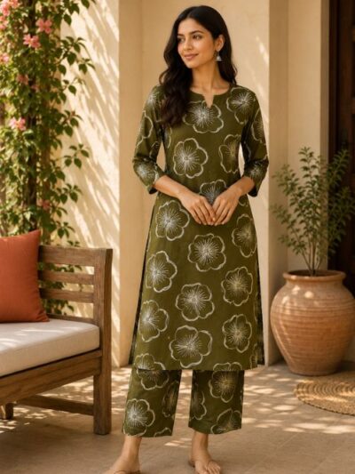 Floral Print Kurta Set