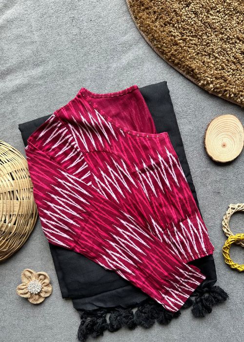 Pure Cotton Saree - 3 with Kalamkari Saree - Image 4