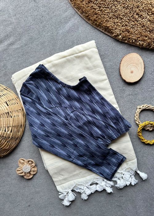 Pure Cotton Saree - 3 with Kalamkari Saree - Image 5