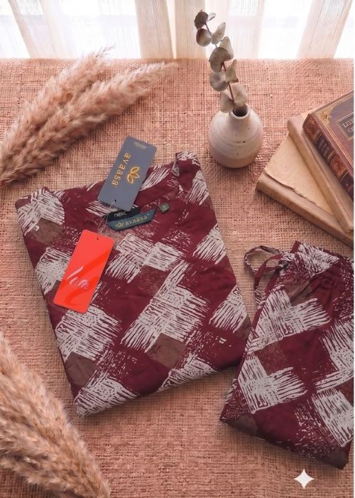 Geometric Printed Kurta Set - Image 3