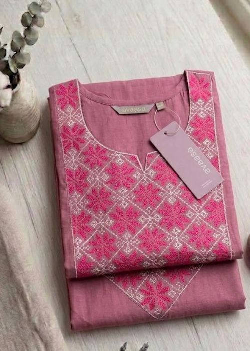Embroidered Yoke Kurta - Image 2