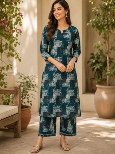 Geometric Printed Kurta Set