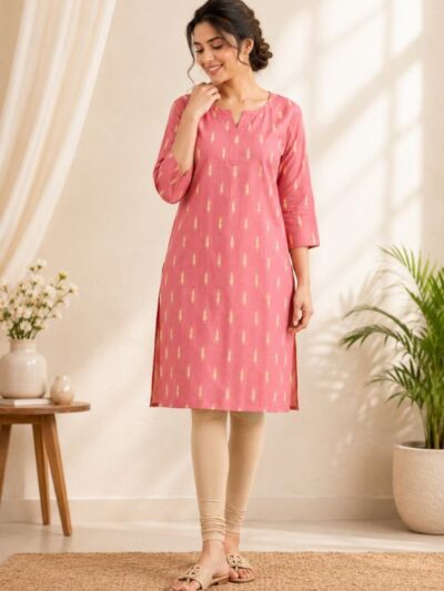All-Over Ikat Butti Print Kurtha